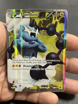 Thundurus full art 97/98 Emerging Powers Holo rare pokemon TCG damaged DMG - Image 1