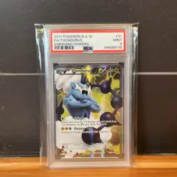PSA 9 Thundurus 2011 B & W Emerging Powers FA Holo 97/98 Pokemon - Image 1