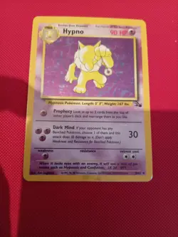 Pokemon Card Hypno 8/62 Fossil Holo Rare Unlimited 1999 Vintage - Image 1