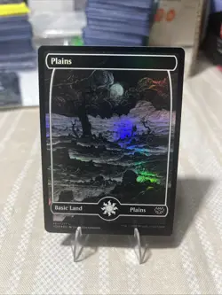 Plains (268) Innistrad: Crimson Vow Foil NM Full Art Land Card MTG - Image 1