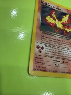 Rocket's Moltres 012/132 Gym Heroes Holo Vintage original Nintendo Card 2000 - Image 4