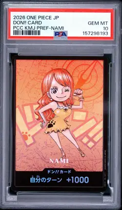 2026 ONE PIECE JAPANESE PREMIUM KUMAMOTO PREFECTURE NAMI DON!! CARD PSA 10 - Image 1
