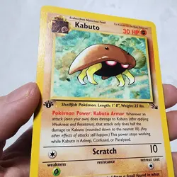 Pokemon TCG Kabuto Fossil 1st Edition Common Card 50/62 Regular NM - Image 5