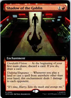 MTG SHADOW OF THE GOBLIN (EXTENDED ART) MARVEL'S SPIDER-MAN 262 FOIL NM - Image 1