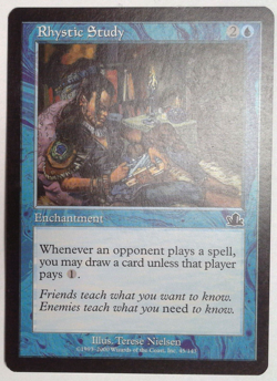 Rhystic Study Prophecy MTG Regular MODERATE PLAY - Image 1