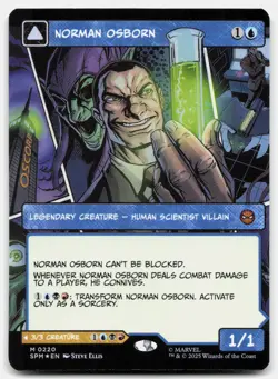 Norman Osborn (Foil Borderless) - NM - SPM Marvel's Spider-Man # 220 - MTG Magic - Image 1