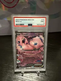 Pokemon 2023 SV 151 Mew ex 151/165 Holo Full Art Ultra Rare PSA 9 - Image 1