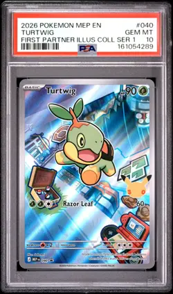 2026 POKEMON MEP EN-ME BLACK STAR PROMO #040 TURTWIG PSA 10 - Image 1