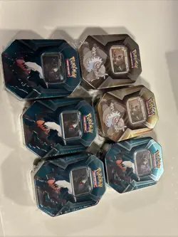 Pokemon TCG Triple Whammy Tin X6 Lot Darkrai Slaking 2024 Sealed😇💯 - Image 1