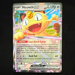 Meowth ex 062/088 English Pokemon Card TCG Near Mint Near Mint - Image 1