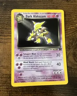 Dark Alakazam 1/82 Team Rocket Unlimited Holo Rare English 2000 60 HP - Image 1