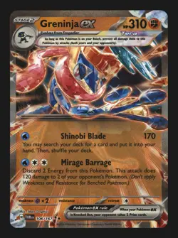 Greninja ex 106/167 Double Rare Twilight Masquerade Pokemon Holo Near Mint - Image 1