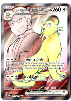 Pokemon TCG Pokemon Team Rocket's Persian Ex 219/182 Ultra Rare Holo - Image 1