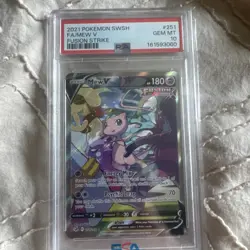 MEW V 2021 POKEMON FUSION STRIKE FULL ART ULTRA RARE #251/264 PSA 10 Q3137 - Image 1