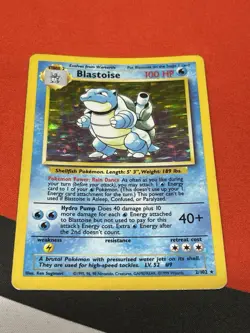 1999 Pokemon Base Set Unlimited Blastoise Rare Holo #2/102 (HP) - Image 3