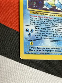 1999 Pokemon Base Set Unlimited Blastoise Rare Holo #2/102 (HP) - Image 4