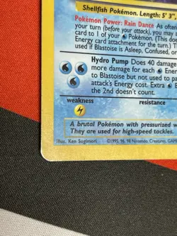 1999 Pokemon Base Set Unlimited Blastoise Rare Holo #2/102 (HP) - Image 5