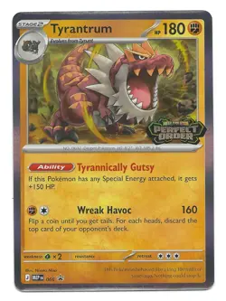 Tyrantrum Perfect Order Stamped Promo MEP 066 Black Star Promo NM Pokemon TCG - Image 1
