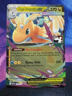 Pokemon Prize Pack Series 9 Mega Dragonite ex 152/217 Play Stamped NM - Image 1