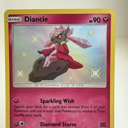 Diancie SV36/SV94 Pokemon TCG Hidden Fates: Shiny Vault Shiny Holo Rare NM - Image 3