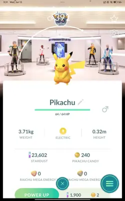 PokeMon GO (NON SHINY) Pikachu with Special Background - PokeLab BG - Image 1