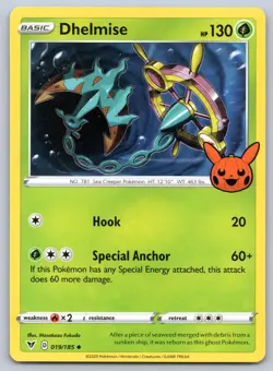 Dhelmise 019/185 Uncommon Trick or Trade BOOster 2023 Pokemon 2023 NM - Image 1