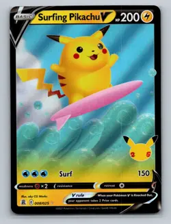 Pokemon Celebrations #008/025 Surfing Pikachu V - Image 1