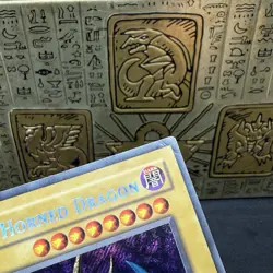 Yugioh Tri-Horned Dragon LOB-000 OG Print Secret Rare MP - Image 3
