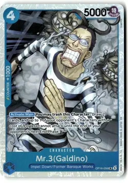 Mr.3(Galdino) (056) OP16-056 Super Rare The Time of Battle One Piece Foil NM - Image 1