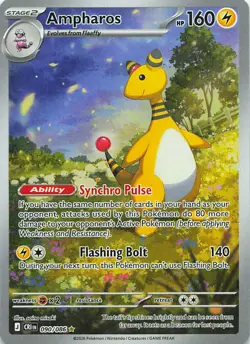 Ampharos 090/086 Holo Illustration Rare Chaos Rising Pokemon Near Mint - Image 1