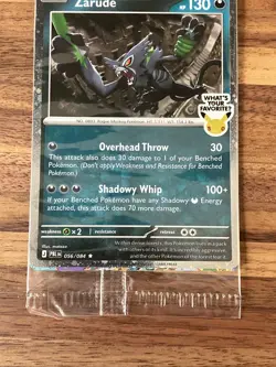 Zarude GameStop Promo Pitch Black Cosmos Holo Pokemon TCG Sealed! 🔥 - Image 1