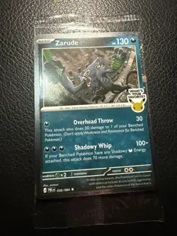 Pokemon Zarude GameStop Promo Pitch Black Cosmos Holo NEW FREE SHIPPING - Image 1
