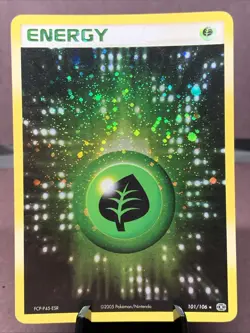 Pokemon TCG Grass Energy 101/106 EX Emerald Set Full Art Holo Rare LP- - Image 1