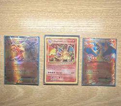 Charizard 3-Card Lot: M Charizard-EX XY Evolutions/Flashfire Holo Foil 2016 - Image 1