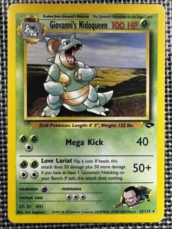 Giovanni's Nidoqueen Gym Challenge 23/132 Pokemon Card - Image 1