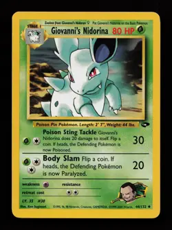 Giovanni's Nidorina 44/132 Unlimited Uncommon Gym Challenge Pokemon Cards - Image 1