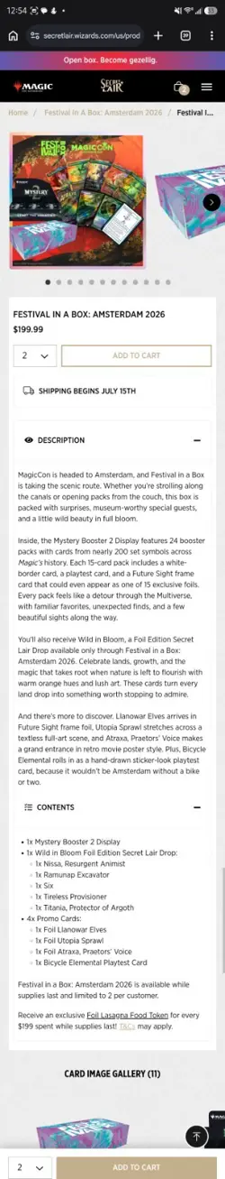 Festival in a Box Amsterdam 2026 Magic the Gathering Secret Lair CONFIRMED ORDER - Image 5