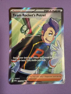 Pokemon Team Rockets Petrel 226/182 Destined Rivals Ultra Rare Full Art NM Mint - Image 1