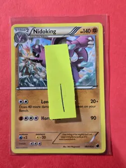 2013 Pokemon Black and White Plasma Freeze #58 Nidoking, Rare, NF/H, cd1 - Image 3