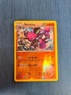 Nidoking 58/116 Rare Plasma Freeze Pokemon Reverse Holo Lightly Played - Image 1