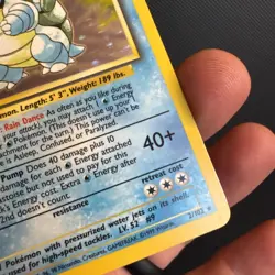 Pokemon Blastoise 2/102 Holo Rare Base Set 1999 100 HP Card Wizards of Coast - Image 5