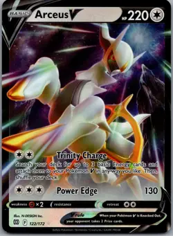 Arceus V 122/172 Brilliant Stars Pokemon TCG Holo V Rare NM - Image 1