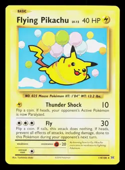FLYING PIKACHU 110/108 SECRET RARE EVOLUTIONS POKEMON HP - Image 1