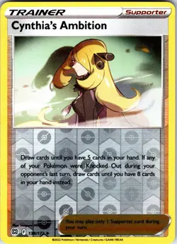 Cynthia's Ambition 138/172 Uncommon Brilliant Stars Pokemon Reverse Holo LP - Image 1