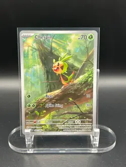 2026 Pokemon Chaos Rising 🌳 Chespin 087/086 IR NM - Image 1