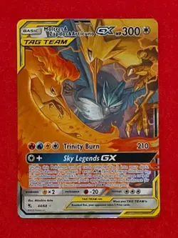 2019 Pokemon Moltres & Zapdos & Articuno GX Tag Team 44/68 - Image 1