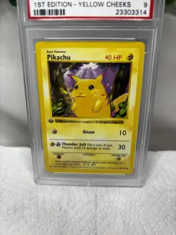1999 POKEMON GAME 1ST EDITION-YELLOW CHEEKS #58 PIKACHU PSA 9 - Image 3