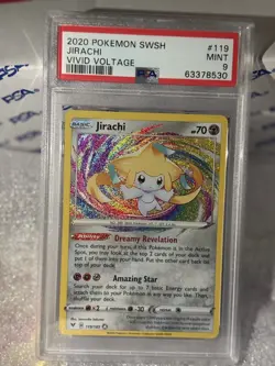2020 Pokemon Vivid Voltage Set Jirachi 119/185 Amazing Rare PSA 9 MINT - Image 1