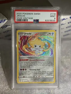 2020 Pokemon Vivid Voltage Set Jirachi 119/185 Amazing Rare PSA 9 MINT - Image 3