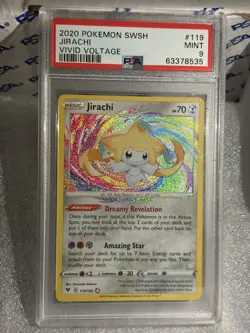 2020 Pokemon Vivid Voltage Set Jirachi 119/185 Amazing Rare PSA 9 MINT - Image 1